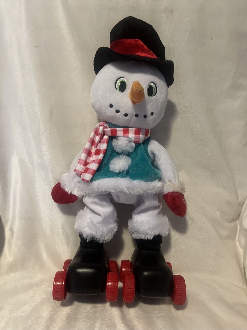 Gemmy Christmas Roller Skating Animated Snowman Sings and Skates Jingle Bells